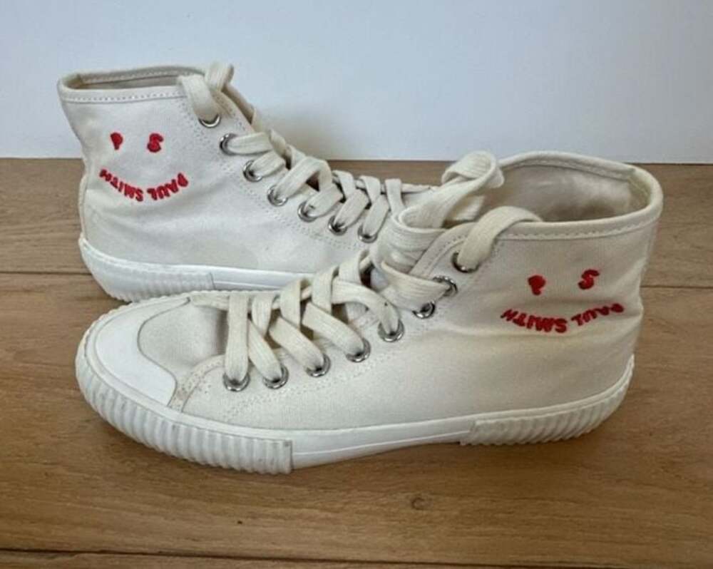 Paul Smith Kibby Happy Canvas Hi Top Sneakers